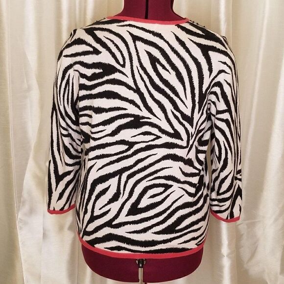 Alfred Dunner Zebra Pattern Top (Size L) - Picture 4 of 6